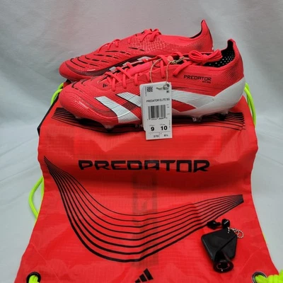 Adidas Predator Elite SG Soccer Cleats Men Size 9 #ID3853 Red / White / Black - Image 1 of 4