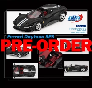 (Pre-order) BBR 1/64 Ferrari Daytona SP3 Matt Black Diecast Model Car - Picture 1 of 5