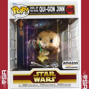 Funko Pop! Star Wars DUELLO DEL DESTINO QUI-GON JINN #508 Esclusiva Amazon 2022 - Foto 1 di 10