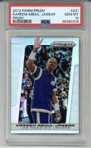 2013 PANINI PRIZM PRIZM #231 KAREEM ABDUL JABBAR LAKERS PSA 10 LOW POP 12 RARE - Picture 1 of 2