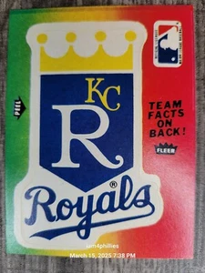 1984 Fleer Sticker Team Logo=Kansas City Royals Team Logo - Picture 1 of 2
