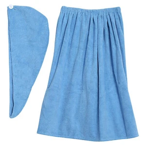 Spa Towel Bathrobe With Hook And Elastic Design For Bath - Picture 1 of 7