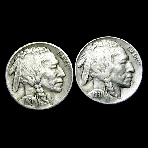 1921 1931-S Buffalo Nickel Lot ---- Nice Coin Lot ---- #UU504 Cover