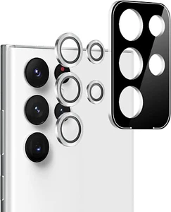 (5 pack) amFilm Galaxy S22 Ultra Camera Lens Glass Protector (6.8", 2022-Silver) - Picture 1 of 5