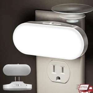 Dimmable LED Night Light 2 Pack W/ Dusk to Dawn Sensor Wall Plug Kids Room New - Picture 1 of 8