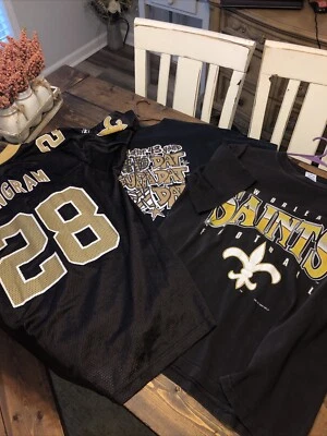 Camisas y camiseta de los Saints - 1994 puntada única, Who Dat Won Dat & Mark Ingram Jersey Foto 1 de 4