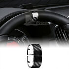 Steering Wheel Ring Cover Real Hard Black Carbon Fiber For Fiat 500 2020-2023