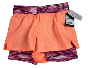 C9 Champion Girls Duo Dry Inner Shorts Gym Sport Athletic Size L Orange/Pink - Picture 1 of 4