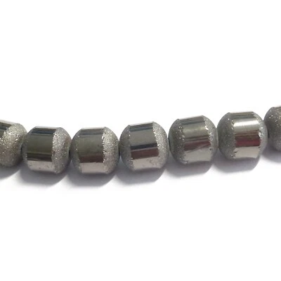 Glasperlen Stardust ca. 8 mm anthrazit ca. 65 Perlen Spacer nenad-design  - Bild 1 von 4