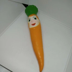 VTG 70's RARE HAPPY CARROT, MEXICAN TOY, RUBBER SQUEAKY SQUEEZE 8.5" VINYL - Picture 1 of 5