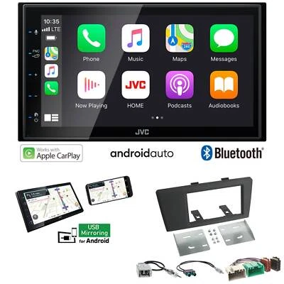 JVC 2-DIN Autoradio Apple CarPlay Android Auto für Volvo XC70 2000-2003 schwarz - Bild 1 von 4