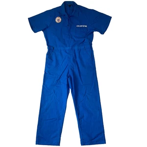 Topps USA Civil Air Blue Work Workwear Overalls Boiler Suit Size 2XLT - Picture 1 of 24