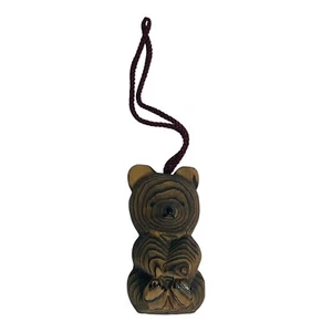 Vintage Japanese Cryptomeria Carved Wooden Wood Witco Seated Sitting Bear READ - Picture 1 of 5
