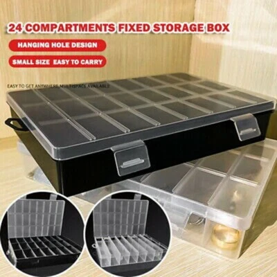 Storage Box Hard Plastic Adjustable Compartment Slot Plastic Craft Organizer - Image 1 of 4