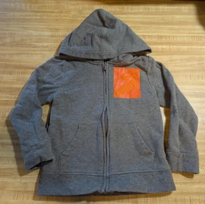 Puma Unisex Size 4 Cotton Blend Hooded Long Sleeve Lined Gray Logo Hoodie - Picture 1 of 2