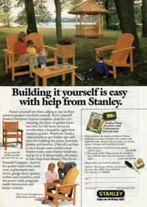 1989 Vintage Print Ad Building it yourself is easy with help from Stanley Family - Picture 1 of 2