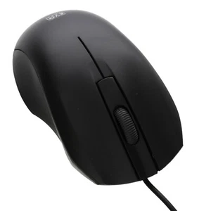 EVO USB Optisches 3 Knöpfe PC Oder Laptop Zuhause Büro Desktop Maus Mattschwarz - Bild 1 von 7