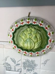 Artischocken Küchenform Kunst Keramik VINTAGE Sigma Tastesetter Top 10x8x2" - Bild 1 von 3