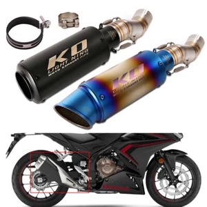 For Honda CBR500R CB500X CB500F Exhaust Pipe 51mm Muffler Tips Reserve Catalyst - Picture 1 of 12