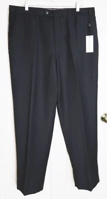 NWT Calvin Klein Suit Separates Black 100% Wool Striped Dress Pants 38 x 32 Foto 1 de 4