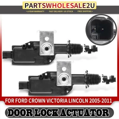 2x Actuador de cerradura de puerta delantero L & R para Ford Crown Victoria Lincoln Town Car 05-11 Foto 1 de 4