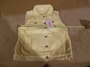 Woman's Yellow Current Denim Medium Vest - Picture 1 of 4