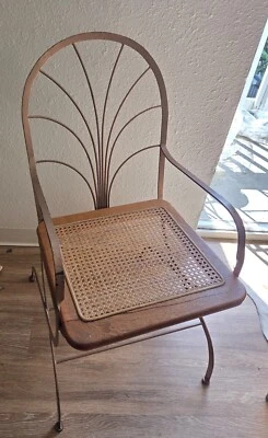 Juego De 2 Sillón De Colección Mid Century Drexel Heritage Hierro Forjado Asientos Caín Foto 1 de 4