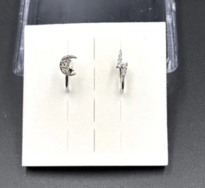 Due Piercing finto per il naso NO FORO in Acciaio chirurgico con veri zirconi - Imagen 1 de 4