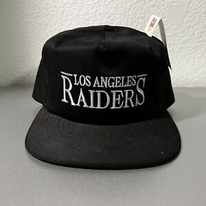 Vintage 90’s NWT Los Angeles Raiders ANNCO Snapback Football Hat Black VRARE!