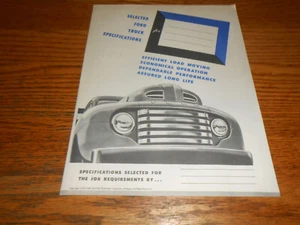 1948 1949 FORD TRUCK ORIGINAL SPECS & EQUIPMENT SELECTION FOLDER / BROCHURE - Bild 1 von 3