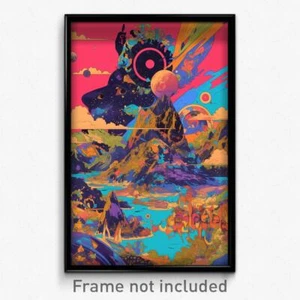 Griechisches Filmposter - klare Zeichnung (Griechenland psychedelische Kunst Retro Filmdruck) - Bild 1 von 1