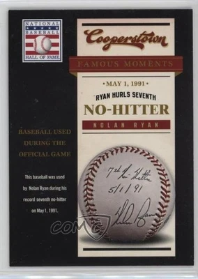 2012 Panini Cooperstown Famous Moments Nolan Ryan #5 HOF - Image 1 of 2