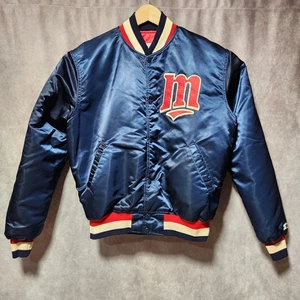 Chaqueta Bomber Satinada Vintage Años 80 Colección Diamante MINNESOTA TWINS L - Imagen 1 de 9