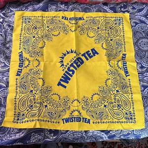 Twisted Tea Hard Iced Paisley Bandana gelb blau neu Merch Sammlerstück Schal - Bild 1 von 4