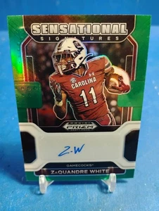 2022 Panini Prizm Draft Picks ZaQuandre White RC Auto #RA-ZWH Green - Picture 1 of 2
