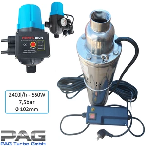 Tiefbrunnenpumpe Brunnenpumpe 4" 102mm Dipper 2400 Pumpensteuerung 7,5bar 2400L - Bild 1 von 10