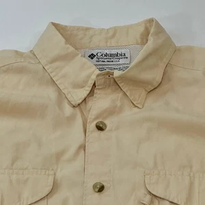 Camisa Columbia PFG manga larga con botones, amarilla, talla S - Imagen 1 de 5