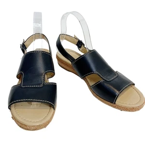 Sandalias Naturalizer Mujer Talla 9.5 Reese Cuero Espradrille Punta Abierta Cordones - Imagen 1 de 11