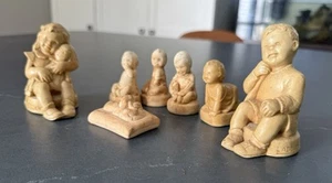 Catherine Mccullough Soapstone Figures Babies Becky Laddie - Picture 1 of 18