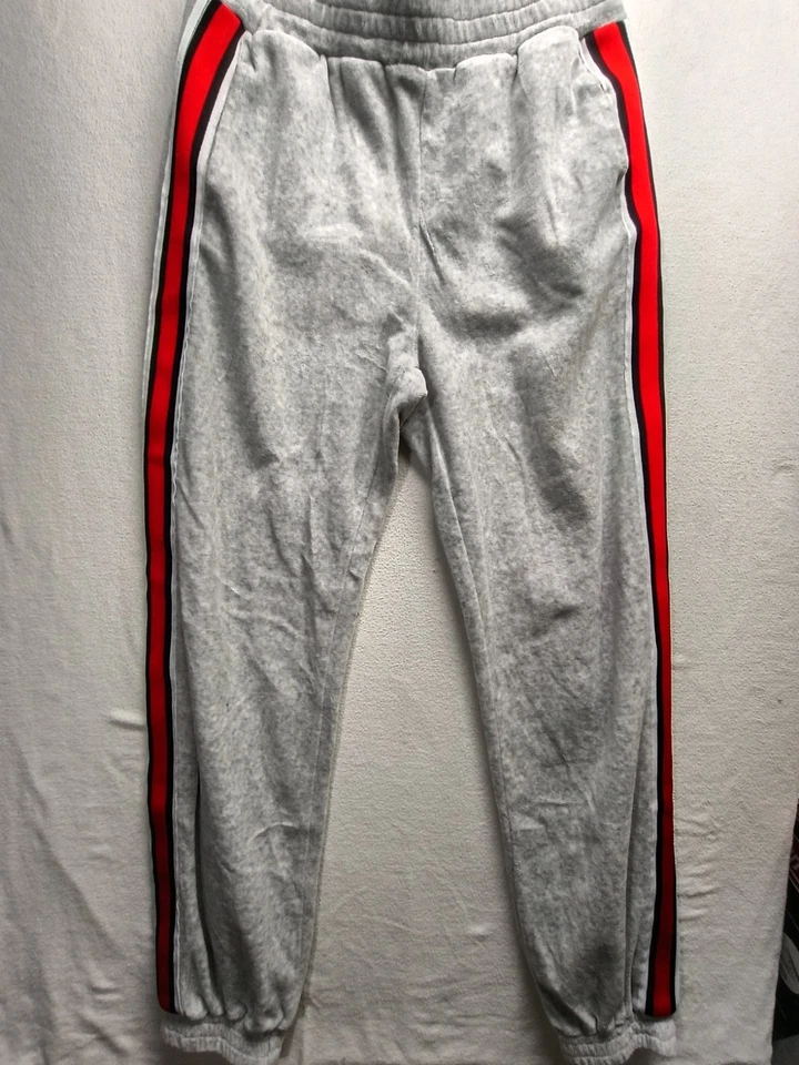Pantalones de chándal Forever 21 para hombre gris rojo a rayas talla pequeña Foto 1 de 4