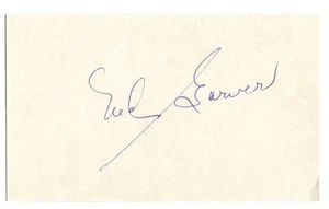 NED GARVER Signed Index Card 3x5 Authentic Autograph AUTO MLB - Picture 1 of 1