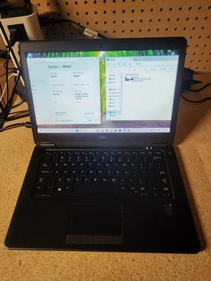 Dell Latitude E7450 Laptop i5-5300U 2.3GHz 8GB RAM 250GB SSD Win 11 Pro See Desc - Image 1 of 4