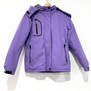 Creatmo US Girls Light Purple Hooded Waterproof Ski Jacket Size 10-12 - Picture 1 of 6