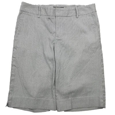 Banana Republic Chino 短裤女式 6 码黑白条纹瑞安适合弹力 — 第 1/4 张图片