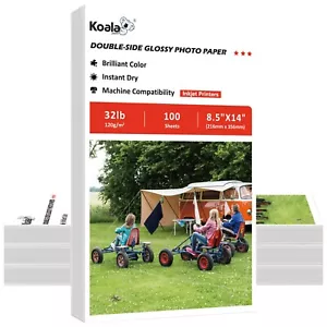 300 PK Koala Double Sided Glossy Photo Paper 8.5x14 32lb Brochure Paper Inkjet - Picture 1 of 11
