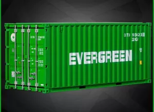 1:20 Scale EVERGREEN Shipping Freight Container High Simulation Model Statue - Picture 1 of 5