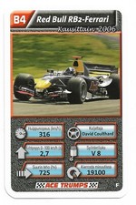 2008 Ace Trumps F1 Formula 1 Playing cards Finnish #B4 David Coulthard