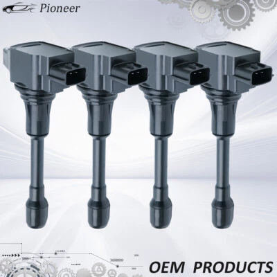 4X Ignition Coil Set for Nissan Rogue Altima Frontier Sentra FX50 UF509 UF549 - Image 1 of 4