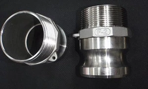 STAINLESS STEEL CAM LOCK ADAPTER 2" MALE - 2" NPT MALE NIPPLE CL24-200 - Picture 1 of 1