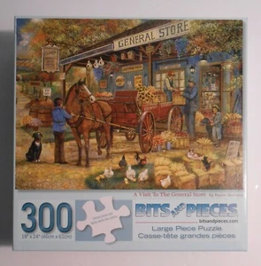 Bits and Pieces 300-pc Jigsaw Puzzle A VISIT TO THE GENERAL STORE Open box - Picture 1 of 3